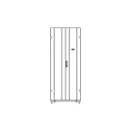 Шкаф Uniprom. 42U-800/1070. боковые панели 4шт. черный