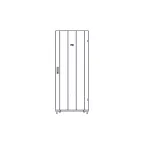 Шкаф Uniprom. 42U-800/1070. боковые панели 4шт. черный