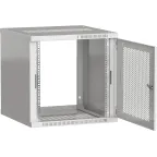 Шкаф LINEA WE 9U 600x600мм дверь перфор серый