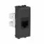 Avanti Компьютерная розетка RJ-45 без шторки модульная, кат.6А, Черный матовый, 1 модуль