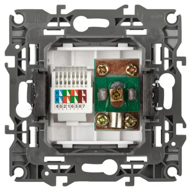 Розетка Серия 12 12-3110-16 комбинированная RJ45+TV, титан