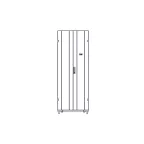 Шкаф Uniprom. 42U-750/1200. боковые панели 4шт. черный