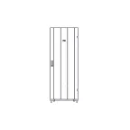 Шкаф Uniprom. 42U-750/1200. боковые панели 4шт. черный