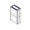 Шкаф Uniprom. 42U-600/1200. боковые панели 4шт. черный