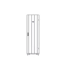 Шкаф Uniprom. 42U-600/1200. боковые панели 4шт. черный