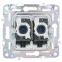 SKANDY Розетка компьютерная двойная RJ45 кат.6 SK-K04Sa песочный IEK