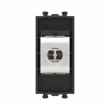 Avanti Компьютерная розетка RJ-45 без шторки модульная кат.6А экранированная Черный матовый 1 модуль
