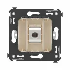 Avanti Компьютерная розетка RJ-45 без шторки в стену, кат.6 одинарная экранированная, Ванильная дымка