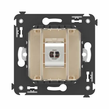 Avanti Компьютерная розетка RJ-45 без шторки в стену, кат.6 одинарная экранированная, Ванильная дымка