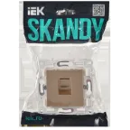 SKANDY Розетка компьютерная RJ45 кат.6 SK-K02Sa песочный IEK