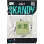 SKANDY Розетка компьютерная двойная RJ45 кат.6 SK-K04G мятный IEK