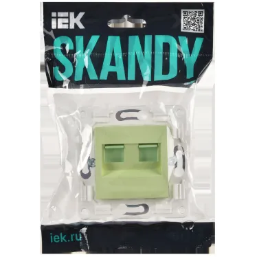 SKANDY Розетка компьютерная двойная RJ45 кат.6 SK-K04G мятный IEK