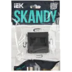 SKANDY Розетка компьютерная двойная RJ45 кат.5E SK-K03G графит IEK