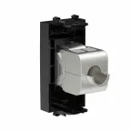 Avanti Компьютерная розетка RJ-45 без шторки модульная кат.6А экранированная Черный квадрат 1 модуль