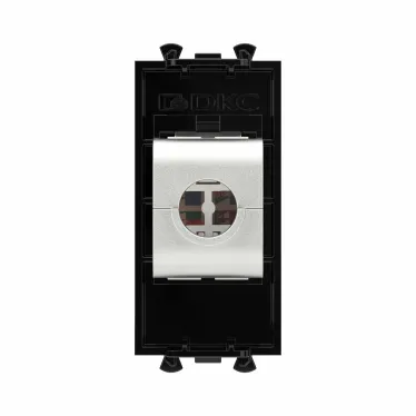 Avanti Компьютерная розетка RJ-45 без шторки модульная кат.6А экранированная Черный квадрат 1 модуль