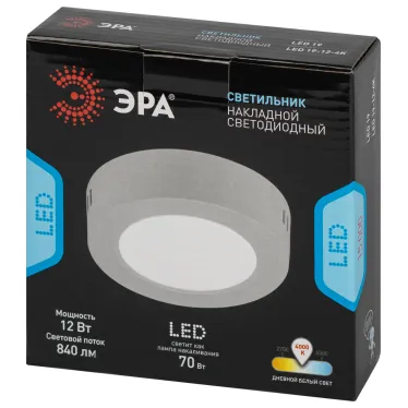Светильник светодиодный LED 19-12-4K накладной круглый 12Вт 4000К