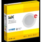 Светильник светодиодный встраиваемый ДВО 1716 белый круг 18Вт 6500К IP40