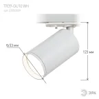 Трековый светильник однофазный TR39-GU10 WH MR16 белый лампа MR16 ( в комплект не входит)