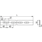 Полоса перфорированная 30x2000 мм, 1,5 мм