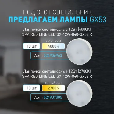 Светильник настенно-потолочный спот OL38 BK под GX53 IP20 черный