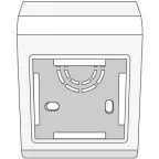Коробка установочная PDM под 2 модуля 45X45 мм