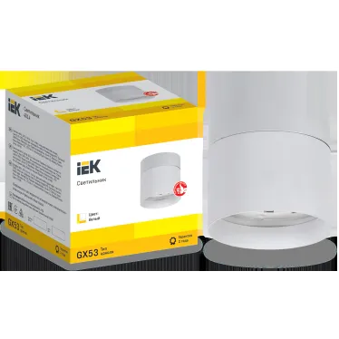 LIGHTING Светильник 4014 накладной потолочный поворотный под лампу GX53 белый IEK