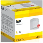 LIGHTING Светильник 4014 накладной потолочный поворотный под лампу GX53 белый IEK