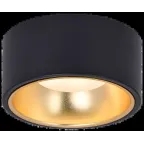 LIGHTING Светильник 4017 накладной потолочный под лампу GX53 черный/золото IEK