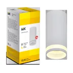 LIGHTING Светильник 4005 накладной потолочный под лампу GU10 белый IEK