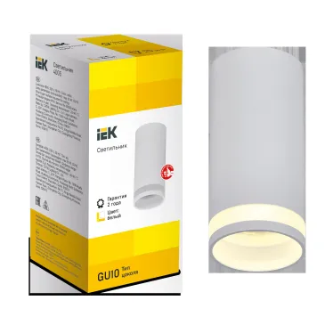 LIGHTING Светильник 4005 накладной потолочный под лампу GU10 белый IEK