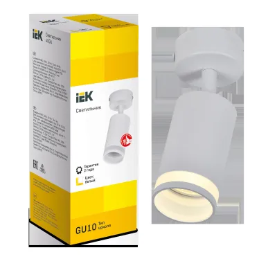 LIGHTING Светильник 4006 накладной настено-потолочный под лампу GU10 белый IEK