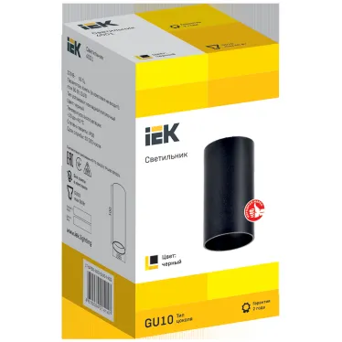 LIGHTING Светильник 4001 накладной потолочный под лампу GU10 черный IEK
