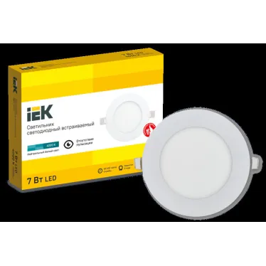 Светильник светодиодный встраиваемый ДВО 1602 белый круг LED 7Вт 4000К IP20