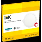 Светильник светодиодный встраиваемый ДВО 1609 белый круг LED 24Вт 4000 IP20