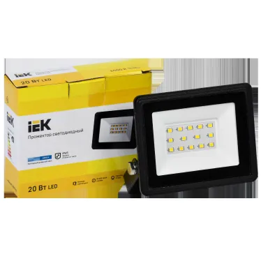 Прожектор СДО 06-20 светодиодный черный IP65 6500K IEK