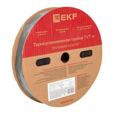 Трубка термоусаживаемая ТУТ нг 30/15 черная рулон PROxima