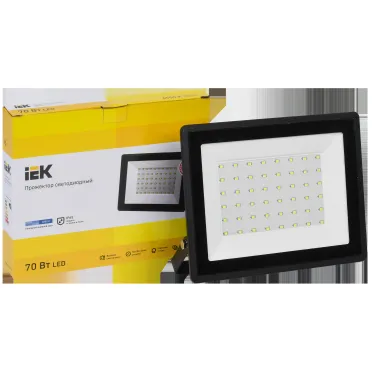 Прожектор СДО 06-70 светодиодный черный IP65 6500K IEK