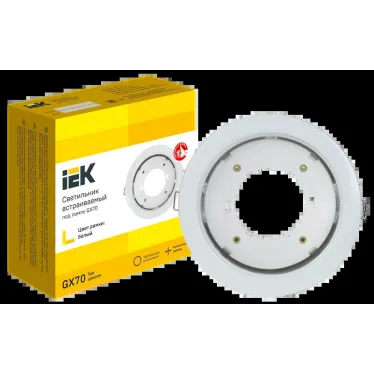 LIGHTING Светильник 4115 встраиваемый под лампу GX70 белый IEK