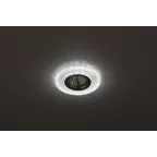 Светильник точечный декоративный cо светодиодной подсветкой, прозрачный DK LD1 WH ЭРА