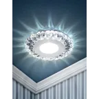 DK LED 16 SL/WH Точечные светильники светодиодный круглый белая подсветка 3+3W прозрачный/белый