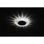 DK LED 16 SL/WH Точечные светильники светодиодный круглый белая подсветка 3+3W прозрачный/белый