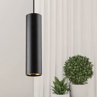 Подсветка PL1 GU10 BK 300 подвесной, GU10, D80*300мм, черный