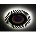 Светильник ЭРА декор cо светодиодной подсветкой MR16, белый/золото DK LD39 WH/GD /1