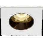 LIGHTING Светильник 4107 встраиваемый поворотный под лампу GU10 белый/шоколад пластик IEK