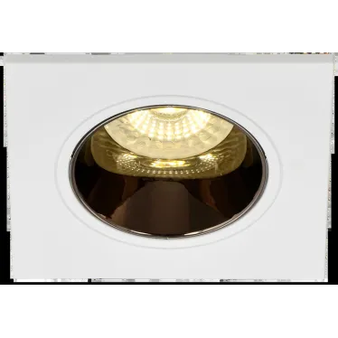 LIGHTING Светильник 4107 встраиваемый поворотный под лампу GU10 белый/шоколад пластик IEK