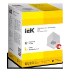 LIGHTING Светильник 4112 накладной потолочный под лампу GU10 белый пластик IEK