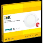 Светильник светодиодный встраиваемый ДВО 1607 белый круг LED 18Вт 4000 IP20