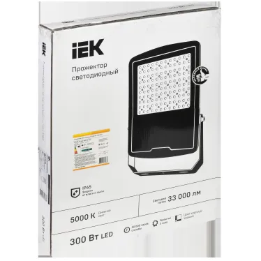 Прожектор светодиодный СДО 08-300 PRO 60град 5000К IP65 черный IEK