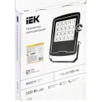 Прожектор светодиодный СДО 08-200 PRO 60град 5000К IP65 черный IEK