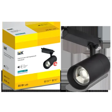LIGHTING Светильник светодиодный трековый ДТО 1303 30Вт 4000К однофазный 24град черный IEK